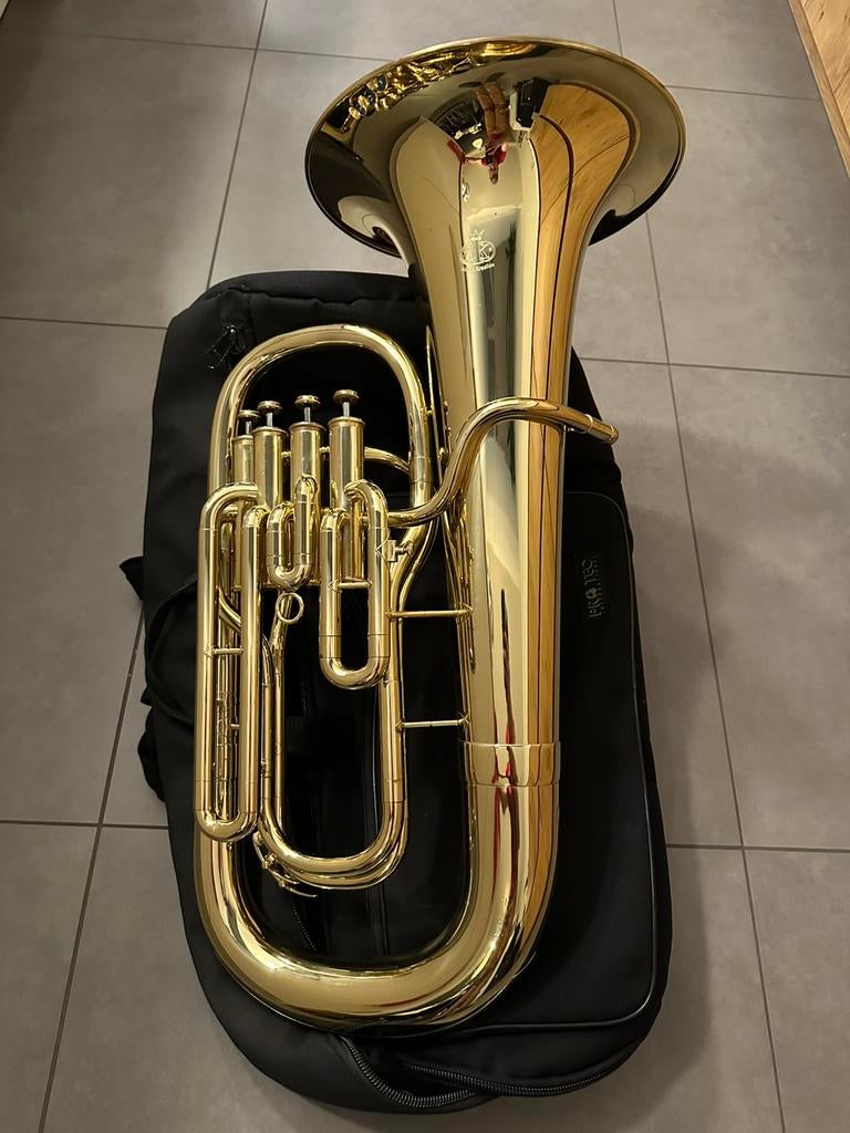 Euphonium Si b Amati Kraslice AEP 341 incl mondstuk, Muziek en Instrumenten, Blaasinstrumenten | Tuba's, Gebruikt, Euphonium of Tenortuba