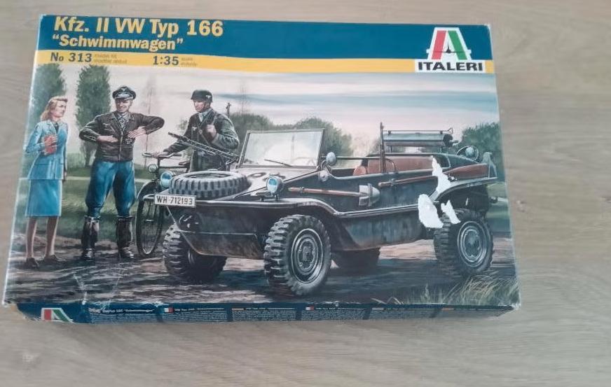Italeri 1/35 Kfz. II VW Typ 166 Schwimmwagen, Groter dan 1:32, Ophalen of Verzenden, Zo goed als nieuw, Italeri