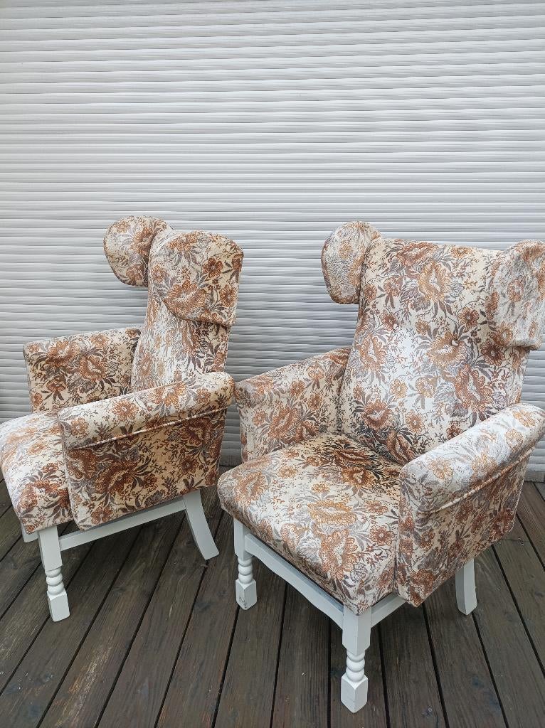 VINTAGE : 2 fauteuils anciens. Voir photos et texte., Enlèvement