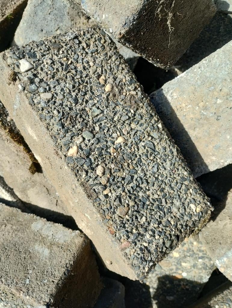 Betonklinkers, Tuin en Terras, Tegels en Klinkers, Ophalen, Gebruikt, Klinkers, 10 m² of meer