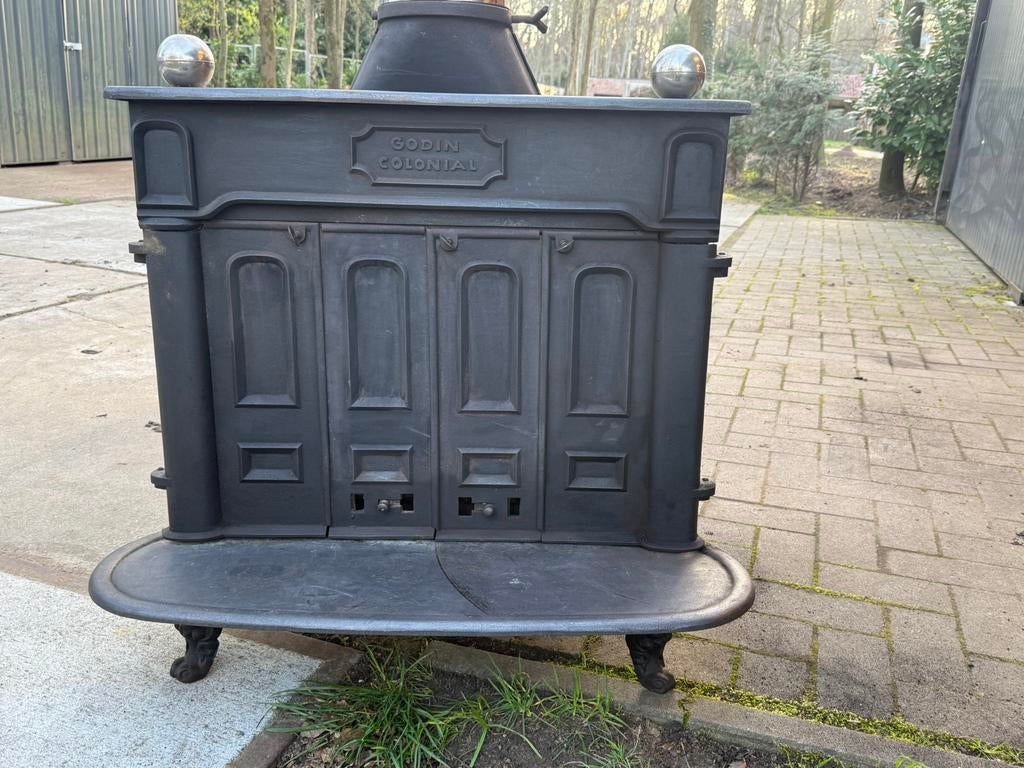 Godin colonial, Huis en Inrichting, Ophalen, Gebruikt, Vrijstaande haard, Houthaard