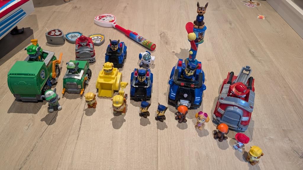 Collectie verzameling paw patrol vliegtuig en wagens, Kinderen en Baby's, Ophalen, Zo goed als nieuw
